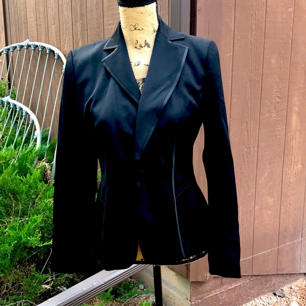Ann Taylor suit coat black with black detailing